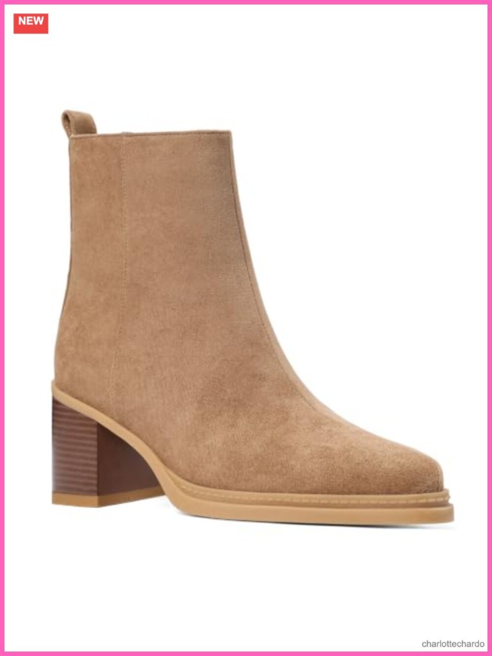Women's Ankle Boots Chunky Heeled Booties Block Heel Zip Closure with Side